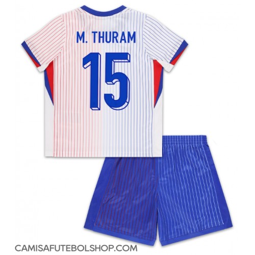 Camisa de time de futebol França Marcus Thuram #15 Replicas 2º Equipamento Infantil Europeu 2024 Manga Curta (+ Calças curtas)